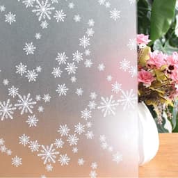 Snowflake Static Cling Frosted Privacy Dekorative Window Sticker Film Hvit 90 x 100 cm