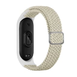 Klockarmband Nylon kompatibel med Xiaomi Mi Band 3/4/5/6/7/NFC Beige