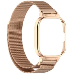 Metallrammeveske med integrert stropp for Redmi Watch 4 Rose gull