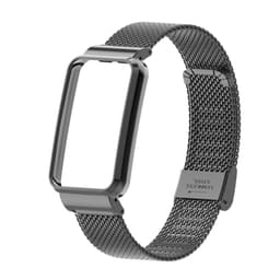 Klokkerem i rustfritt stål med beskyttende ramme for Xiaomi Band 7 Pro Sort