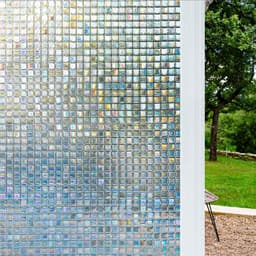 Mosaic Static Cling Privacy Dekorative Window Sticker Film Hvid 90x200 cm