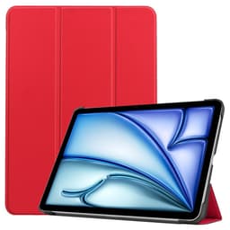 iPad Air 13 (2024) Kotelo Auto Herää / Nuku Kolminkertainen Taittojalusta Tabletin Suoja - Punainen