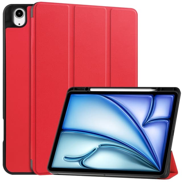 Til iPad Air 13 (2024) Etui Tre-fold Stativ Tablet Cover med Pen Holder