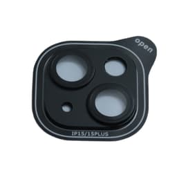Frostet kameralinsebeskytter for iphone15/iphone15 Plus Sort