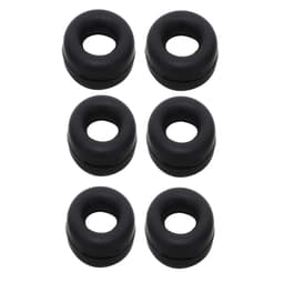 6 par silikon antiskli ringer for briller Sort