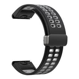 Silikon hurtigutløser klokkerem for Garmin Svart+grå 22 mm