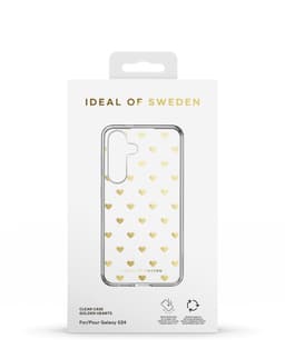 Clear Case Galaxy S24 / S25 Golden Hearts