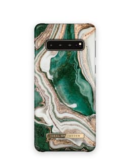Printed Case Galaxy S10 Golden Jade Marble
