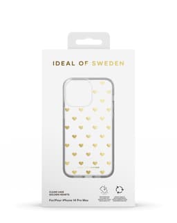Clear Case iPhone 14 Pro Max Golden Hearts