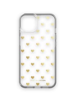 Clear Case iPhone 13 / 14 Golden Hearts