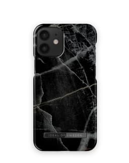 Printed Case iPhone 12 Mini Black Thunder Marble