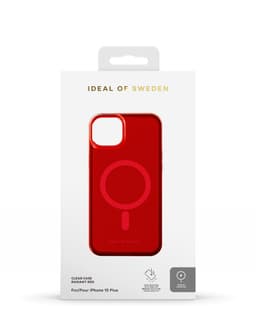 Clear Case MagSafe iPhone 15 Plus Radiant Red