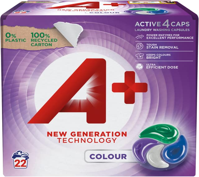 A+ Color Active 4 kapsler til tøjvask