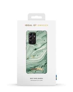 Printed Case Galaxy S21 Ultra Mint Swirl Marble