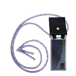 Samsung Galaxy A71 5G Skal Fodral Kedja (Lila)