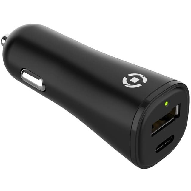 Celly Planet Billaddare USB-A + USB-C 32W av 100% återvunnen plast Svart