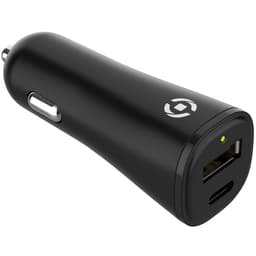 Celly Planet Billaddare USB-A + USB-C av 100% återvunnen plast Svart