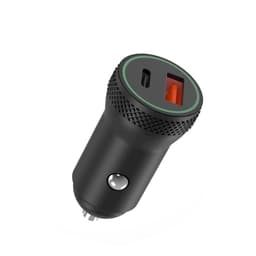 Xo CC33 - Biloplader PD QC 3.0, 18W, 1x USB, 1x USB-C, Sort