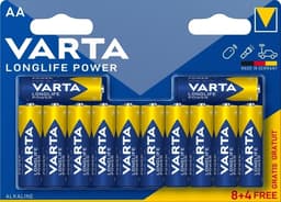 Varta Longlife Power AA 12 Pack (8+4) (B)