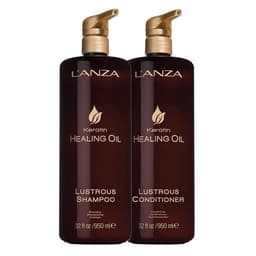 L'anza Keratin Healing Oil Lustrous Shampoo + Conditioner 1900 ml