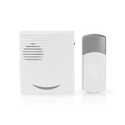 Nedis Trådlösa dörrklockan | Batteridriven | 3 V DC | 1x CR2032 | Volym: 80 dB | Signalområde: 300 m | IP44 | 36 Melodier | 1 Mottagare | Grå / Vit