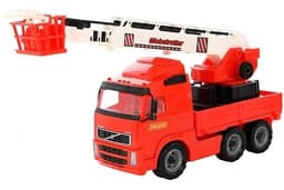 Volvo brannbil med kran på lasteplan 580x195x340 mm