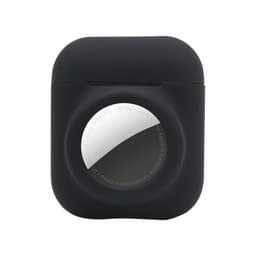 2 i 1 silikon Airtag-fodral kompatibelt för Airpods 1/2 Svart