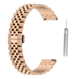 Justerbar universell 22 MM femrads perleklokkerem Rose gull