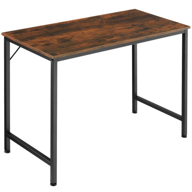 tectake Skrivbord Jenkins - Industriellt mörkt trä, rustikt, 100 cm