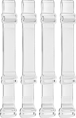 Osynliga bh-band 4-pack 10 mm breda Transparent
