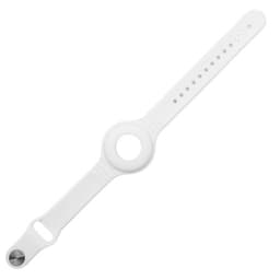 Silikon AirTag armbånd justerbart anti-tapt klokkebånd Hvit