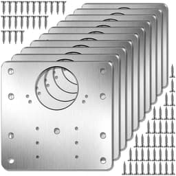 Huonekalujen saranoiden korjauslevy 9x9 cm ruostumaton teräs 10 kpl Silver  D971
