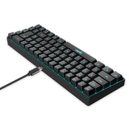 Kablet gaming-tastatur med RGB-baggrundsbelysning, 68 taster Sort