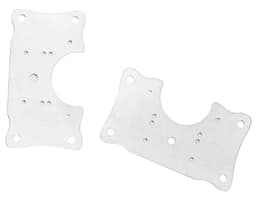 Reparasjonsplate for møbelhengsler 9x5 cm rustfritt stål 2-pakning