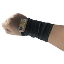 Lett lommebokarmbånd for løping, fotturer, trening Sort