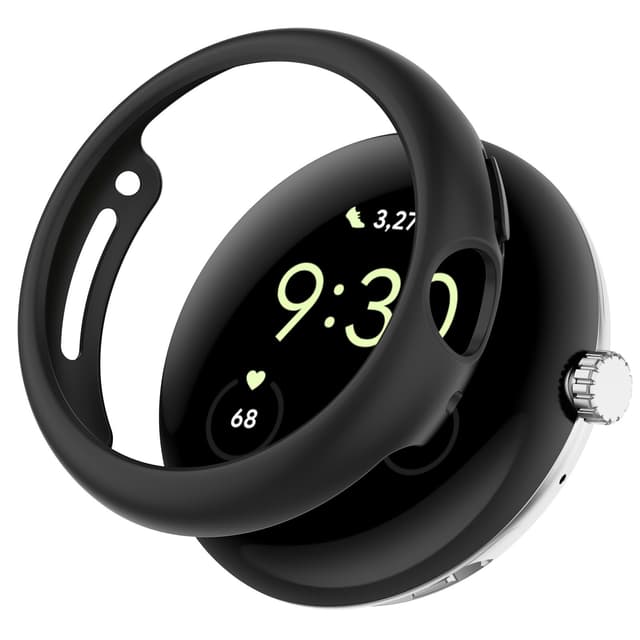 PC halv-pack beskyttende etui til Google Pixel Watch Sort