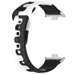 Silikone urrem til Xiaomi Mi Band 8 Pro/Redmi Watch 4 Sort + Hvid