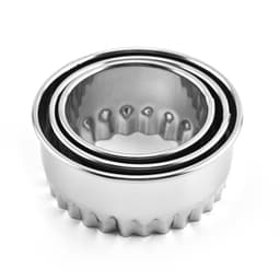 Ruffled Dumpling Ravioli Deig Press Cutter 3-delt Sølv