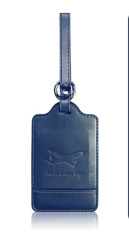 PU-Läderbagagelappar för Resor, 2-pack Mörkblå