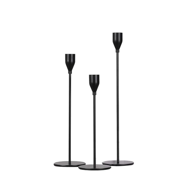3 pakker julelysestake for hjemmeinnredning bar fest bryllup Sort