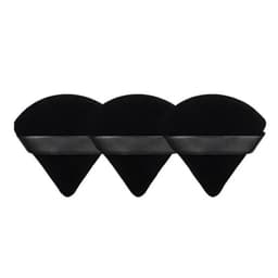 3-pakning Triangular Powder puff - Vaskbare sminkesvamper - Svamper for sminke Svart