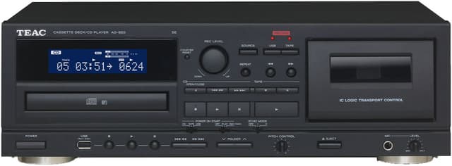 Teac AD-850-SE cd-afspiller og kassettebåndoptager (sort)