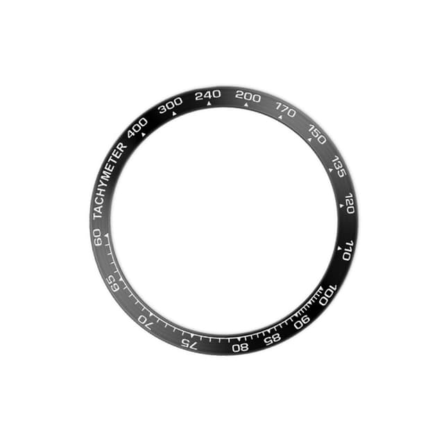 Bezel - Sort med hvide markeringer til Samsung Gear S2 Classic