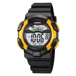 SKMEI 50m vanntett armbåndsur klokke - svart+gul