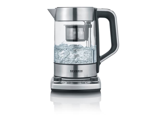 Severin Vannkoker 1,7 liter 3000 watt Stål/Svart Glass