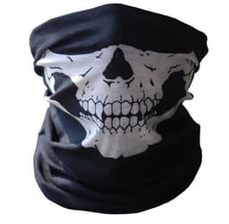 Multifunktionell halsvärmare - Svart mask med tryck