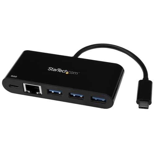 StarTech.com US1GC303APD, Ledningsført, USB, Ethernet, 5000 Mbit/s, Sort