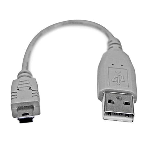StarTech.com USB2HABM6IN, 0,152 m, USB A, Mini-USB B, USB 2.0, Hanstik/Hanstik, Grå