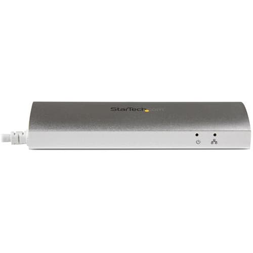 StarTech.com ST3300G3UA, Ledningsført, USB, Ethernet, 5000 Mbit/s, Sølv, Hvid