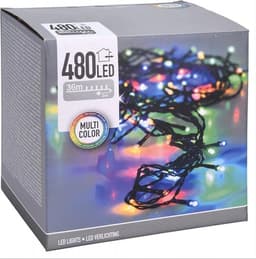 Valonjohto 480 LED 36m, monivärinen